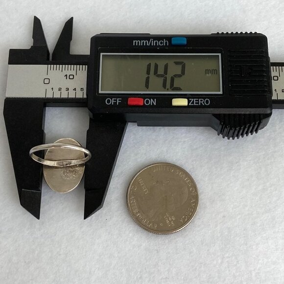 Sterling Silver 925 Oval Bezel Set 0.75" Tigers Eye Cats Eye Quartz Ring Sz 6.5 - Picture 14 of 16